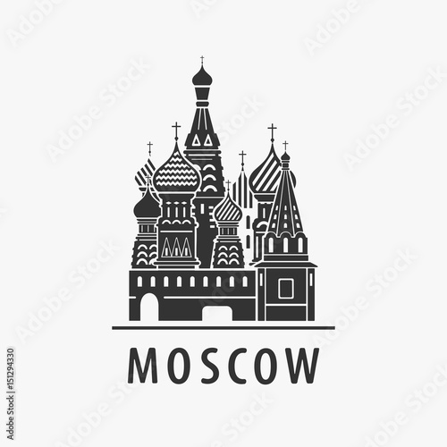 Canvas Print Cathedral Moscow Vector Symbol