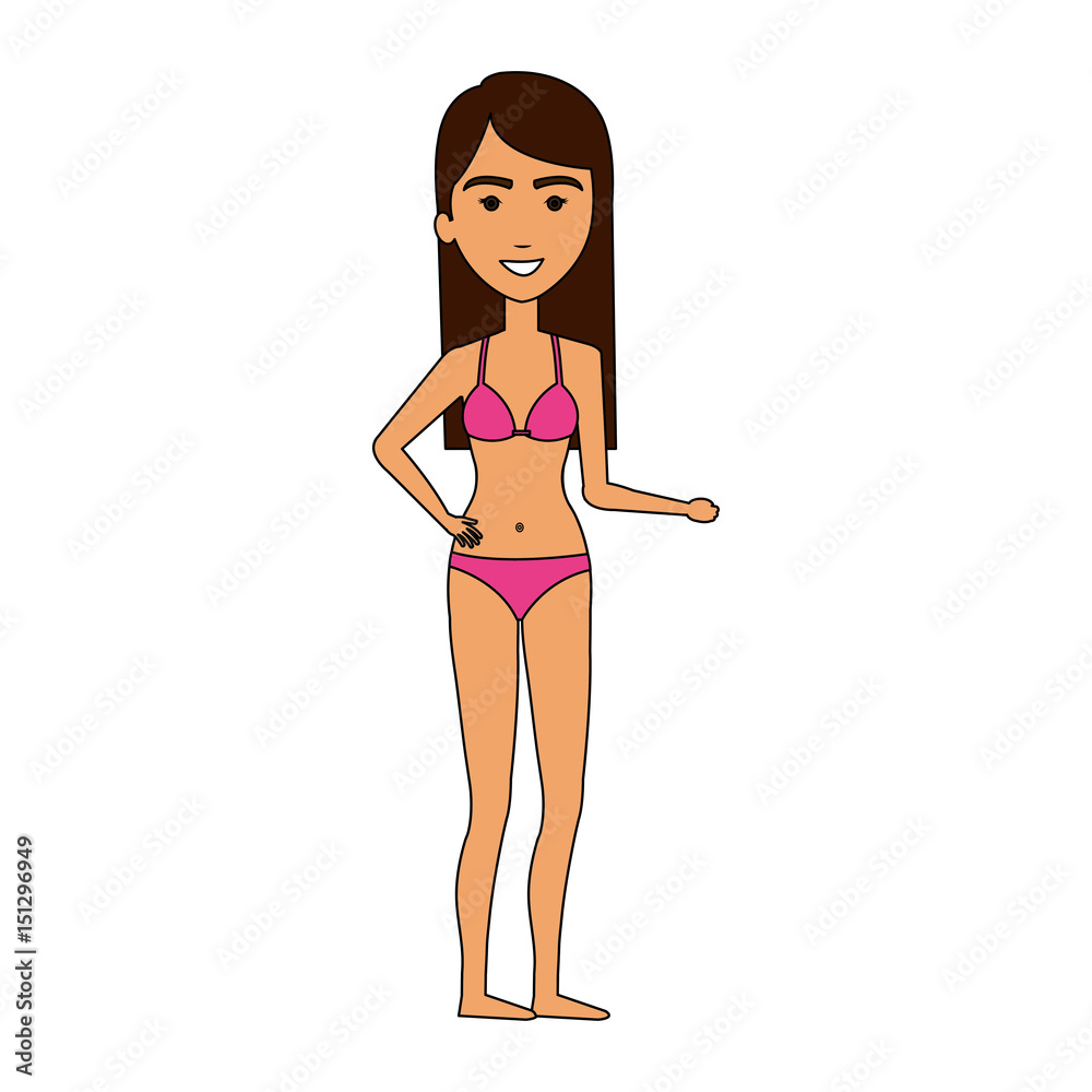 Woman in swimsuit character vector illustration design Woman in swimsuit character vector illustration design