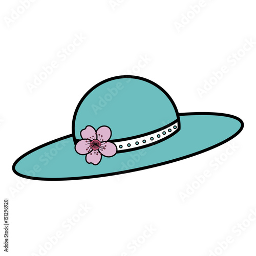 Nice summer hat icon vector illustration design