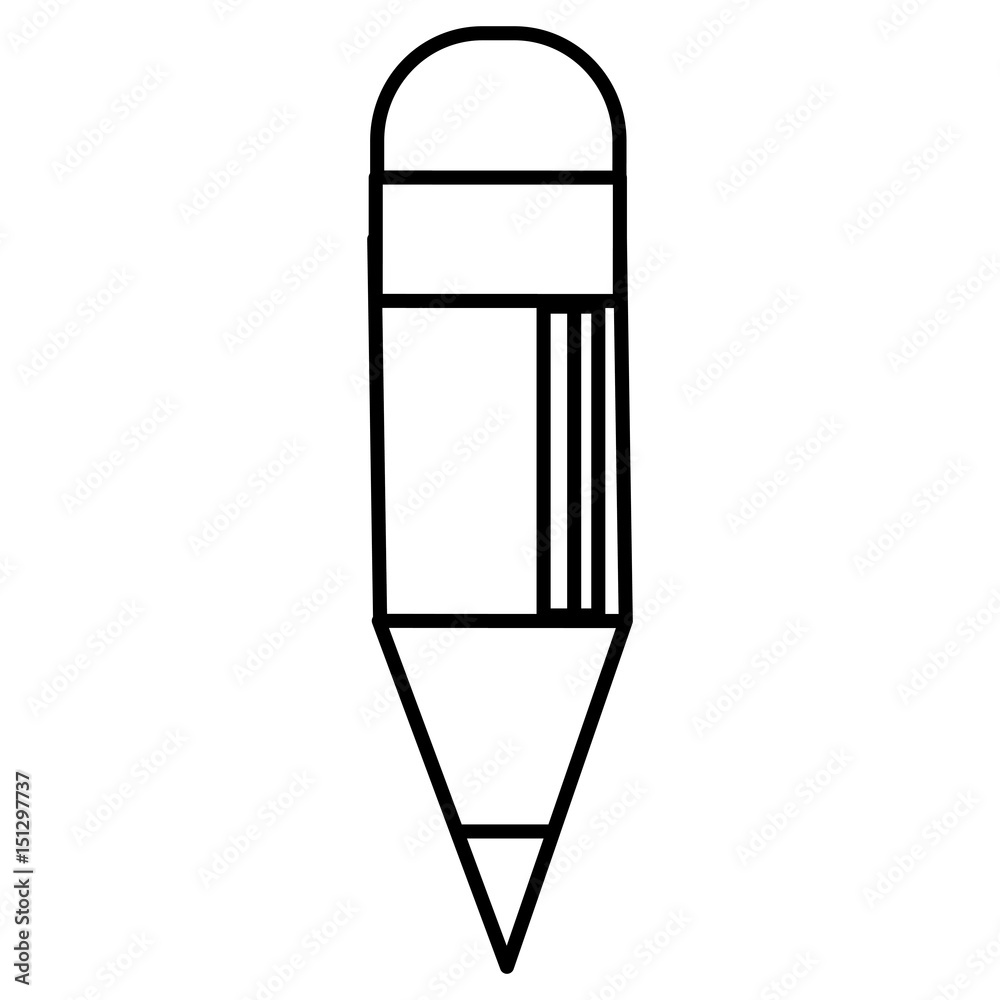 pencil school isolated icon vector illustration design pencil school isolated icon vector illustration design
