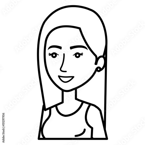 beautiful and young woman student vector illustration design