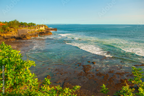 Tanah Lot water temple in Bali. Indonesia nature landscape. photo