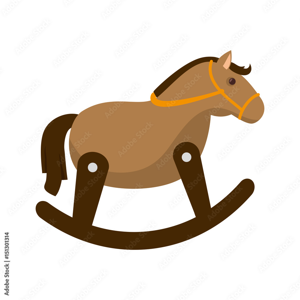 horse wooden isolated icon vector illustration design horse wooden isolated icon vector illustration design