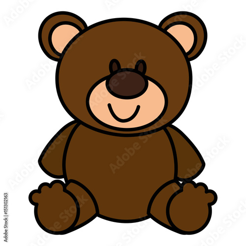 bear teddy isolated icon vector illustration design