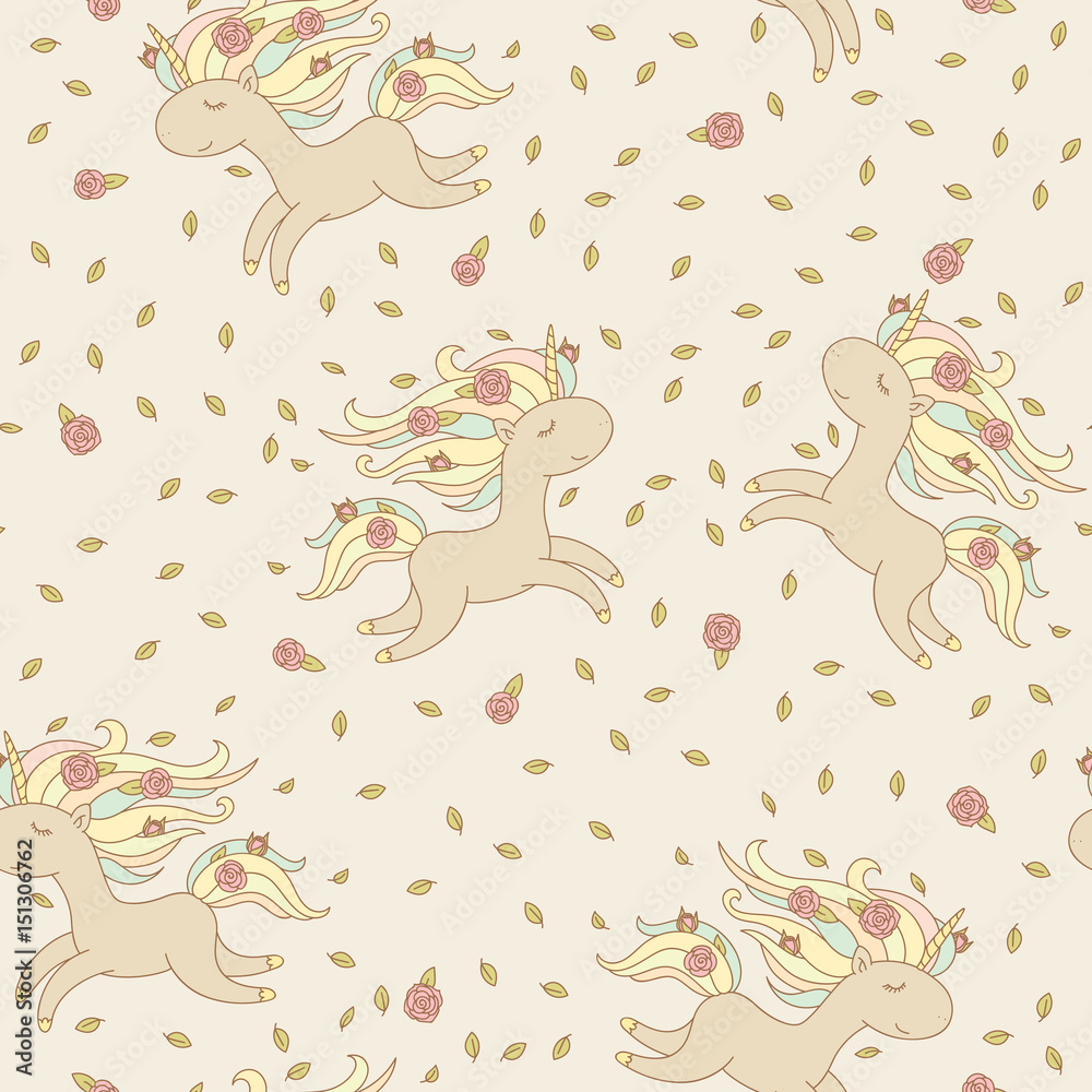 Obraz premium Unicorn seamless pattern