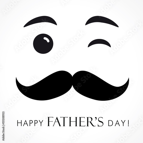 Wallpaper Mural Happy Fathers Day smiling dad greeting card. Father's day greeting template vector illustration Torontodigital.ca