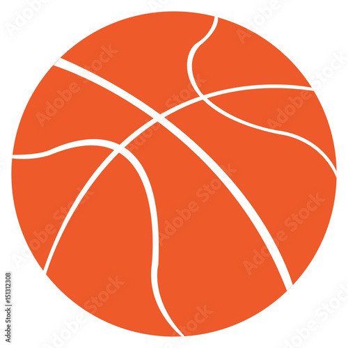 Isolated basketball ball on a white background, Vector illustration © lar01joka
