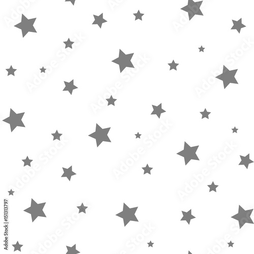 Seamless Star Monochrome Background. Stars seamless pattern