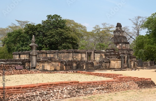 Ruins of the Satmahal Prasadaya complex in Polonnaruwa. photo