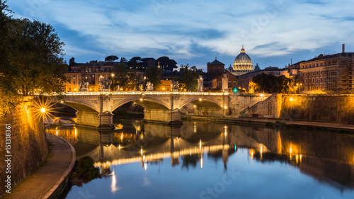 Canvas Print The Vatican in twilight