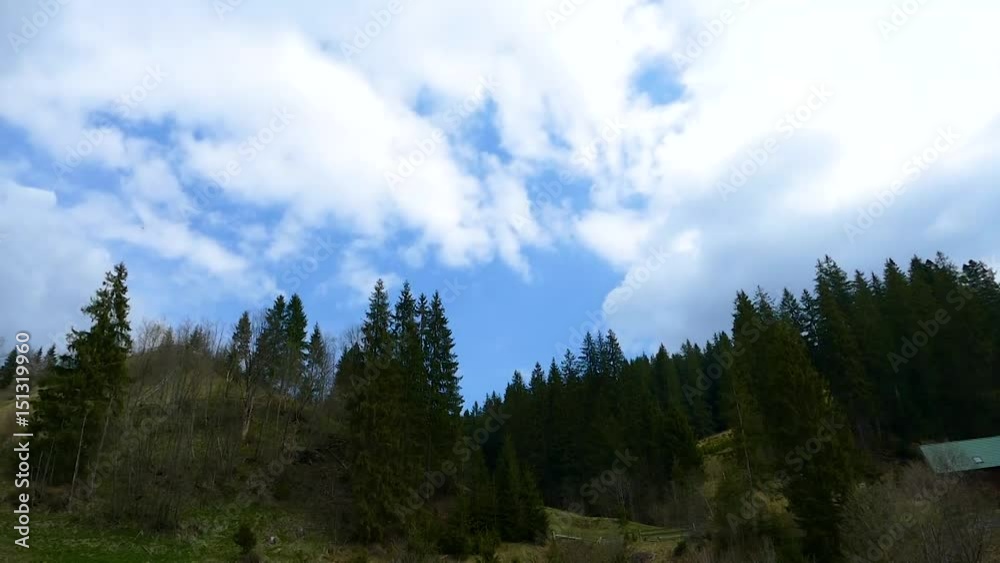 Mountain clouds sky
