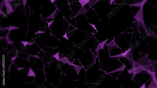 Geometrical shapes moving through space. Animation