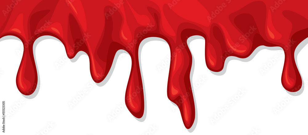 blood dripping (flowing) vector illustration