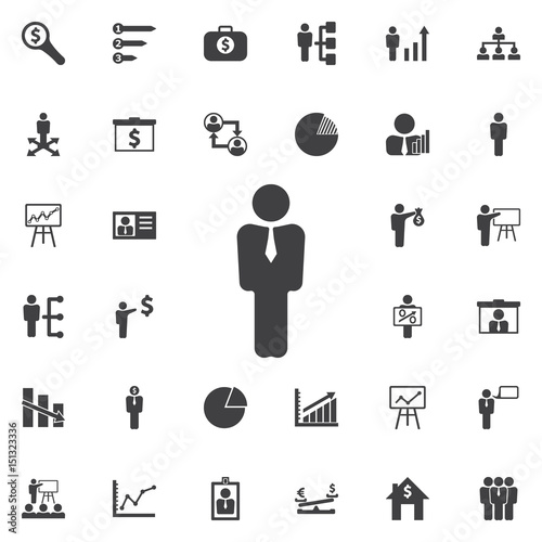 vector icon of businessman or manager.