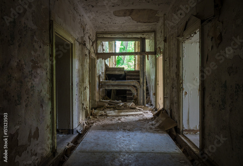 The old and ruined room of a building, lost places