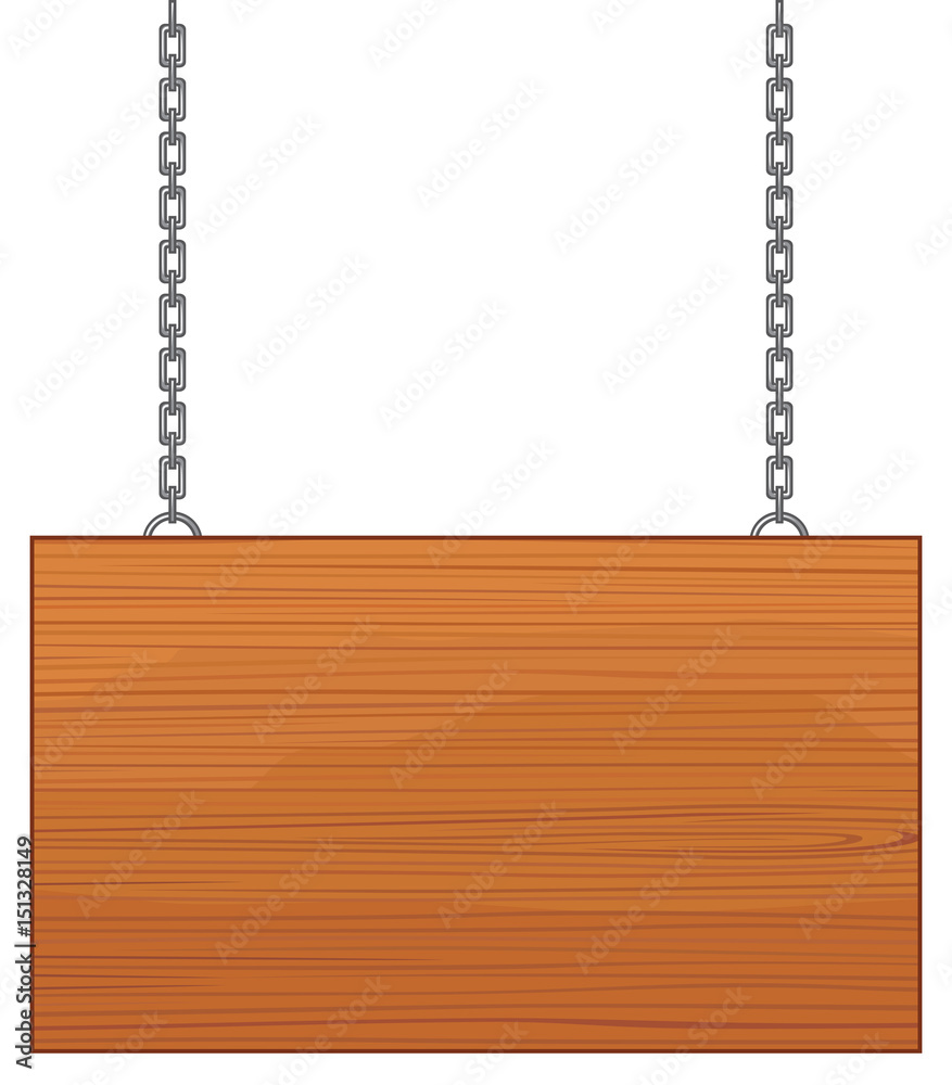 blank wooden sign hanging on a metal chain blank wooden sign hanging on a metal chain