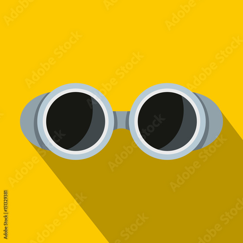 Welding glasses icon, flat style