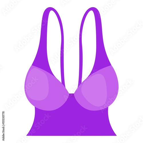 Purple bustiers icon, cartoon style