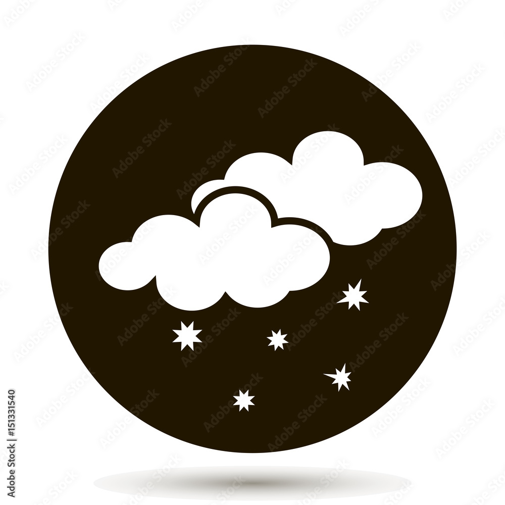 weather. Weather forecast. Clouds, snow on a black background weather. Weather forecast. Clouds, snow on a black background