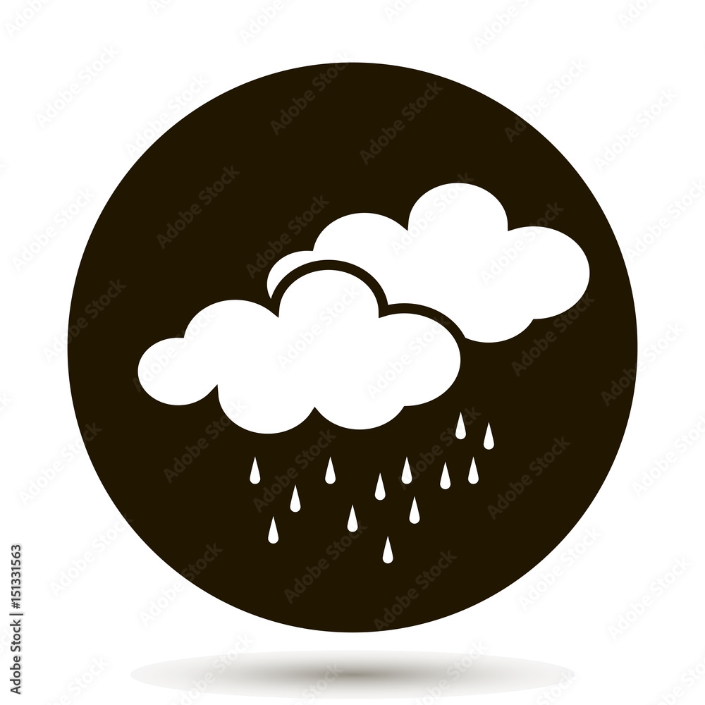 weather. Weather forecast. Clouds, rain on a black background