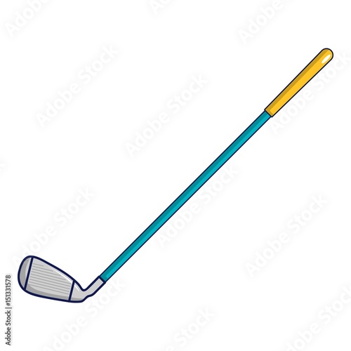 Golf club icon, cartoon style