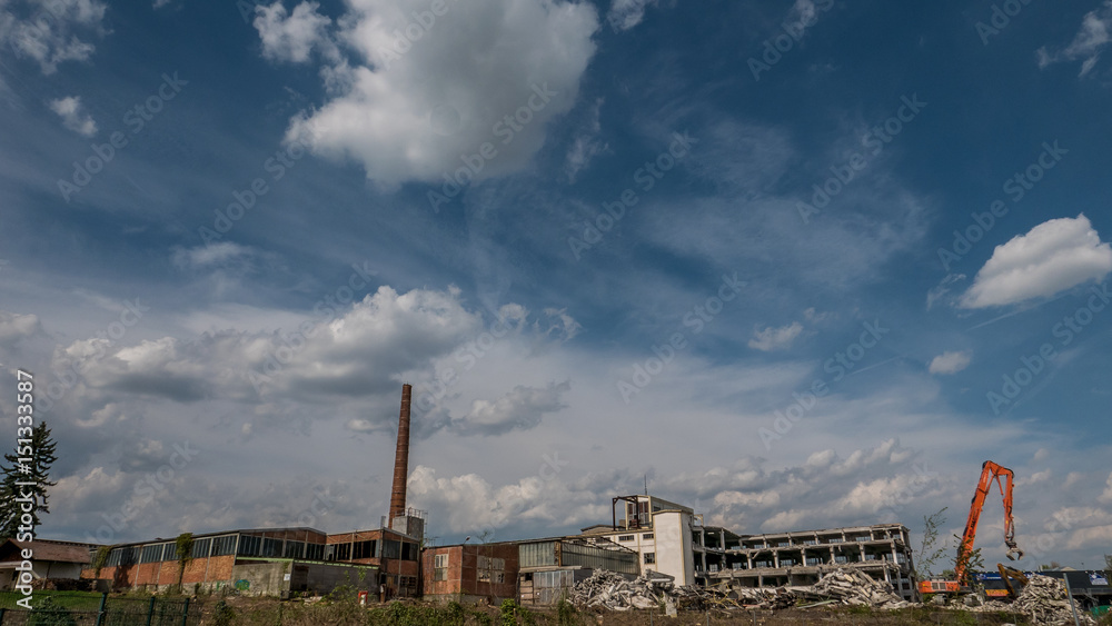Obraz premium Gebäude Abriss