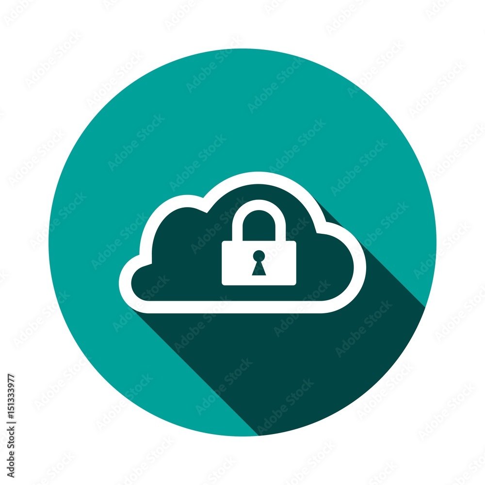 lock cloud icon stock vector illustration flat design lock cloud icon stock vector illustration flat design