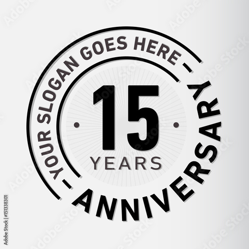 15 years anniversary logo template. Vector and illustration.