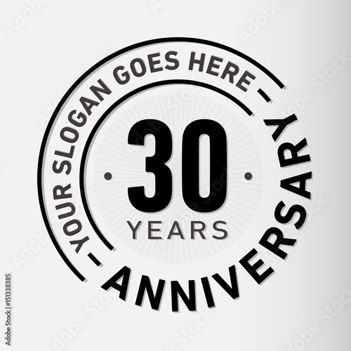 30 years anniversary logo template. Vector and illustration.