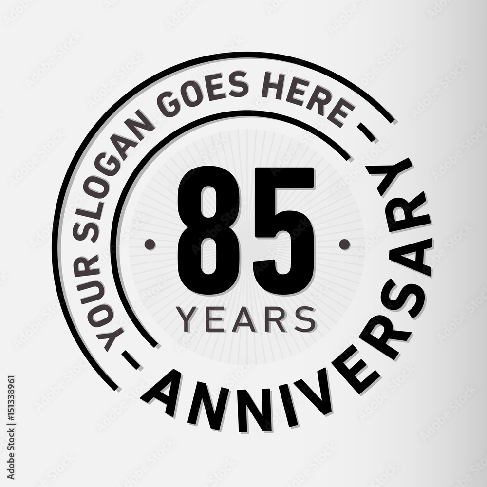 85 years anniversary logo template. Vector and illustration.