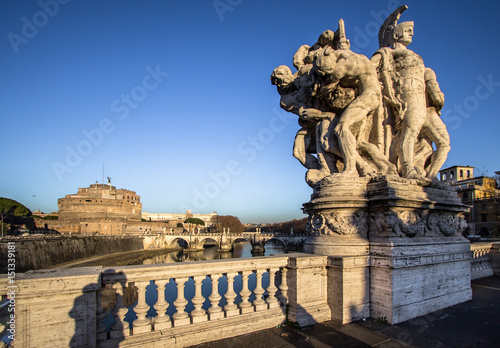 Sant' Angelo Bridge and Sant' Angelo Castel, Rome © robertdering