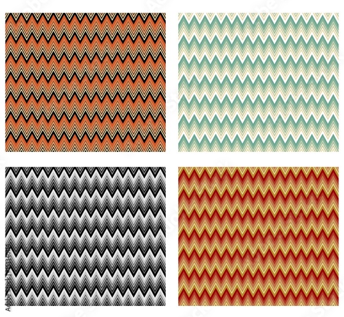 Chevron patterns tile, multicolored design element, decorative seamless background