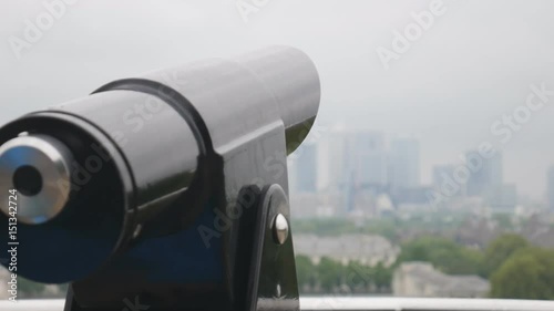 A binoscope on the observation deck.