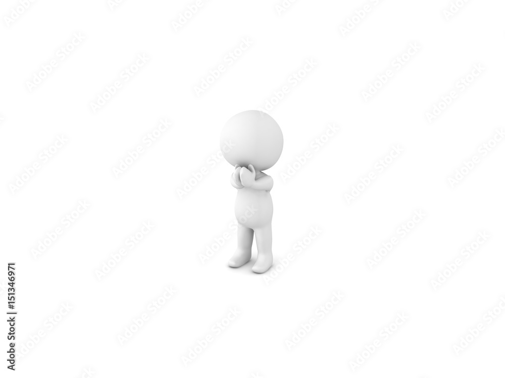 3D Character holding his hands up and praying zoomed out 3D Character holding his hands up and praying zoomed out
