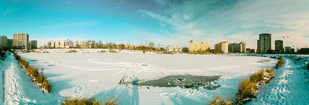 Balaton Lake in winter - Warsaw, Poland