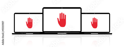 Laptop Banner - Hand Stopp