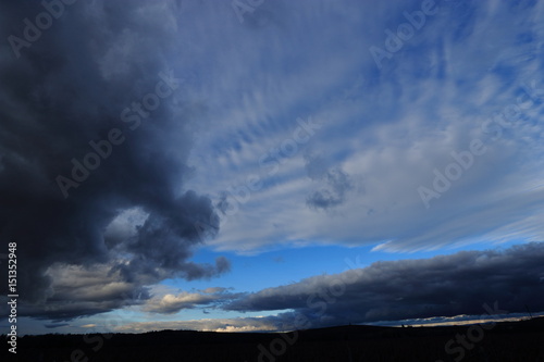 Ciel orageux dans l'Aude, Occitanie dans le sud de la France