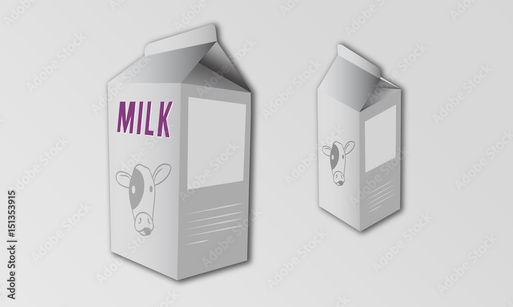 Vector Illustration of Milk Cartons Vector Illustration of Milk Cartons
