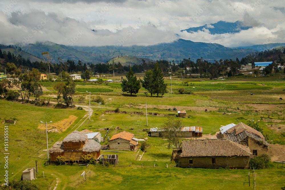The countryside around the Quilotoa lagoon, Ecuador