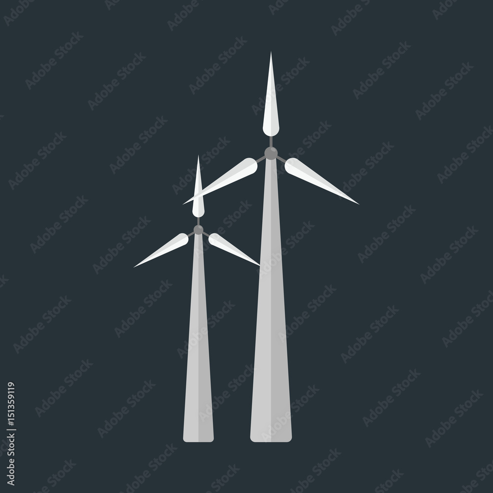 Power alternative energy and eco turbine wind station technology renewable nature vector illustration Power alternative energy and eco turbine wind station technology renewable nature vector illustration