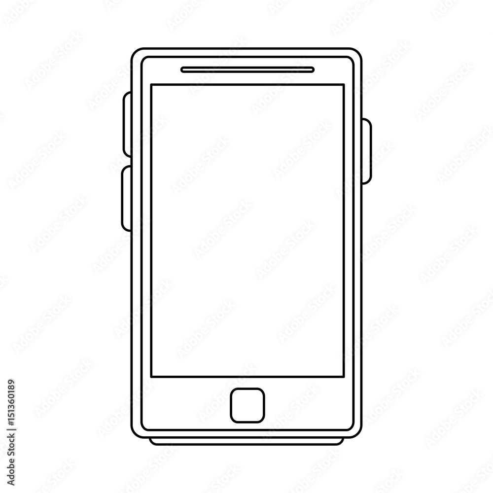 modern cellphone icon image vector illustration design single black line modern cellphone icon image vector illustration design single black line