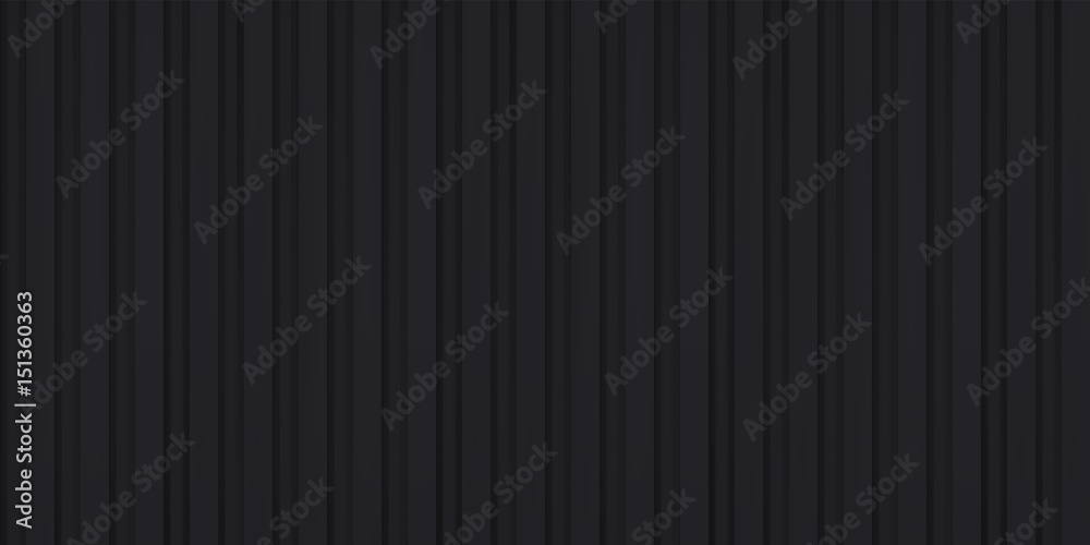 Volume realistic embossing texture, iron fence, black 3d geometric pattern, design vector dark background