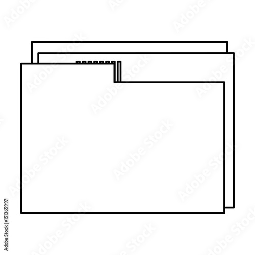 file folder icon image vector illustration design  single black line © Jemastock