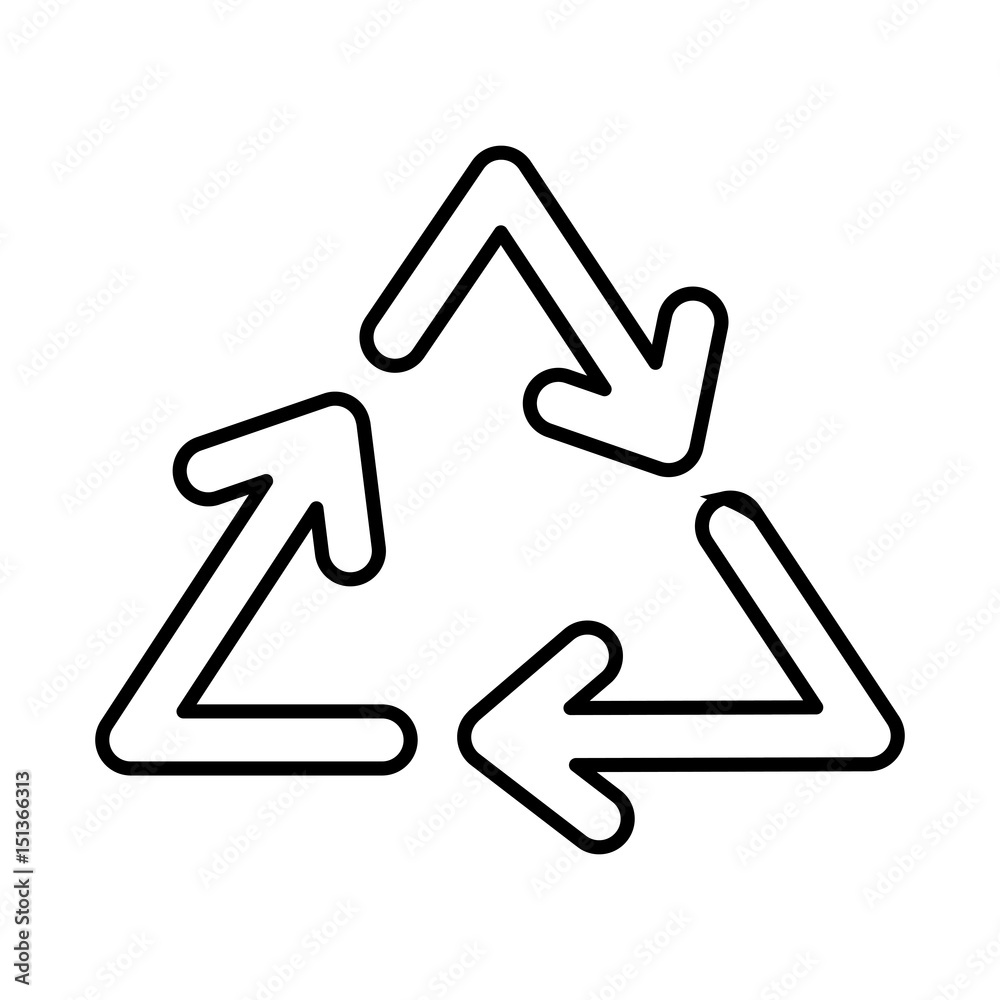 Recycle arrows symbol vector illustration icon design graphic Recycle arrows symbol vector illustration icon design graphic