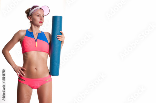 Slim and sporty female body, diet concept
