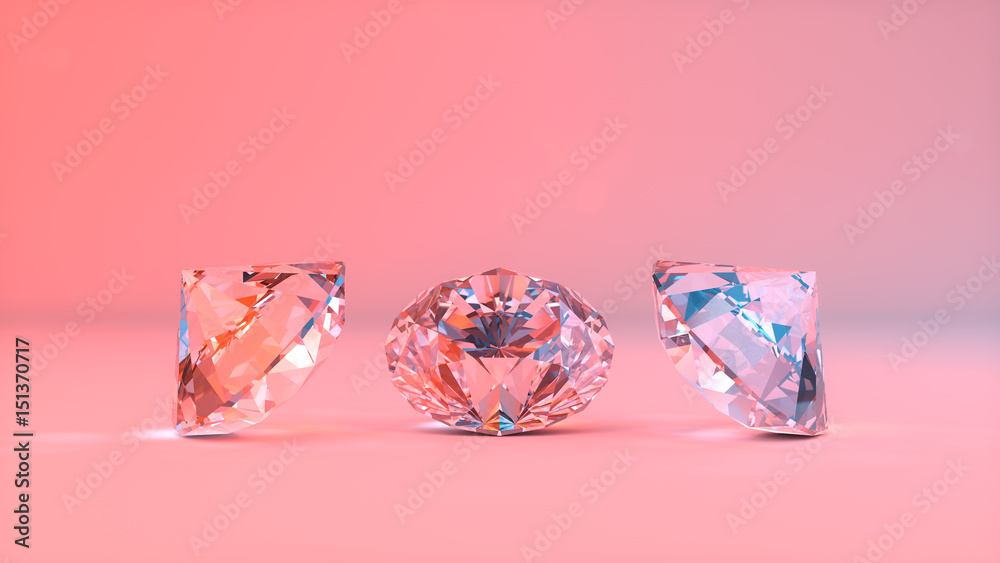 Pink diamonds - obrazy, fototapety, plakaty 