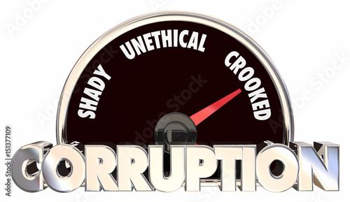 Photography Corruption Crooked Unfair Behavior Gauge Speedometer 3d Illustration