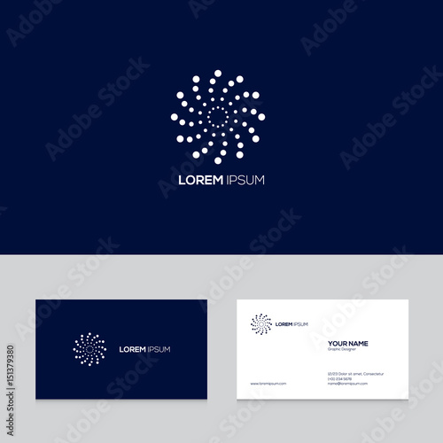 Abstract logo design on business card template