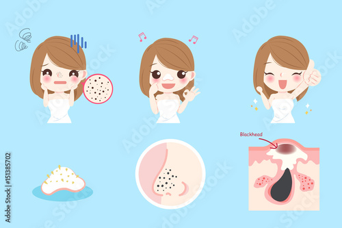 woman with acne problem