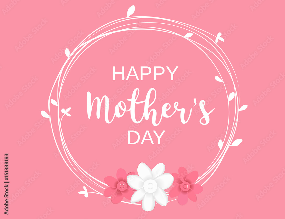 Happy mother's day greeting card celebration vector illustrator